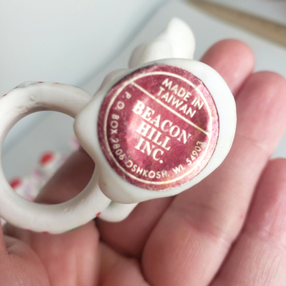 Vtg Set Mice Christmas Mouse CandleBuddy Hugger Climber Ceramic Beacon Hill Inc - Picture 8 of 9